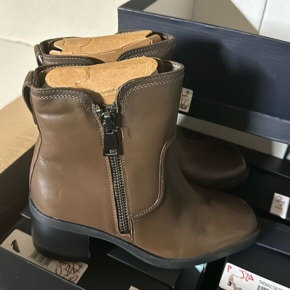 Naturalizer Emmy Block Heel Bootie in Mink Leather - Picture 5 of 7